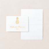 Carte de place en feuille d'or | carte escorte (Affichage)