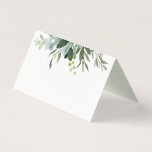 Carte de place Eucalyptus Green Foliing<br><div class="desc">Cette carte de place présente des eucalyptus à l'aquarelle peinte et des feuilles verts. Pour une personnalisation plus avancée de cette conception,  cliquez sur le lien "Customiser plus loin". Des articles correspondants sont également disponibles.</div>