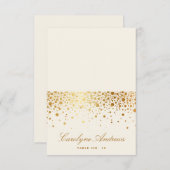 Carte de place Faux points de confettis en feuille (Devant / Derrière)