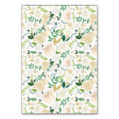 Carte de Place Florale Verre d'Or Vert Moderne (Dos)