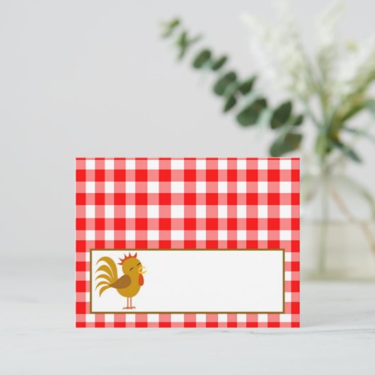 Carte de place inscriptible Animaux de ferme de la (Debout devant)