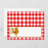 Carte de place inscriptible Animaux de ferme de la (Devant / Derrière)