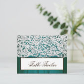 Carte de place inscriptible Distrissé Turquoise de (Debout devant)