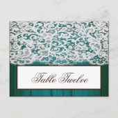 Carte de place inscriptible Distrissé Turquoise de (Devant)