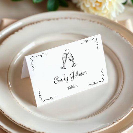 Carte de place Mariage à main lunaire