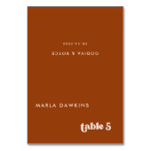 Carte de place Mariage Burnt Orange (Par défaut)