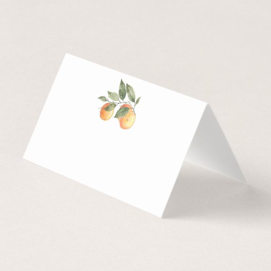 Carte de place mariage Citrus cutie (Front)
