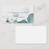 Carte de place Mariage d'aquarelle turquoise (Devant / Derrière)