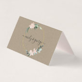 CARTE DE PLACE MARIAGE DE BUNCH FLORAL KRAFT BLUSH (Back)
