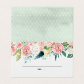 Carte de place Mariage floral d'été (Extérieur déplié)