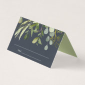 CARTE DE PLACE MARIAGE MARINE LEAFY GREEN GOLD FOL (Front)