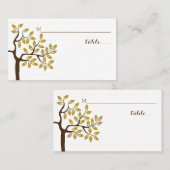 Carte de place mariage moderne en feuille d'or (Devant / Derrière)