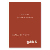 Carte de place Mariage retro élégant (Par défaut)