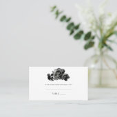 Carte de place Mariage Rose Black Watercolor (Debout devant)