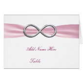Carte de place Mariage rose Infinity (Devant Horizontal)