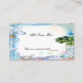 Carte de place Mariage Tropical Beach Seashell (Devant)