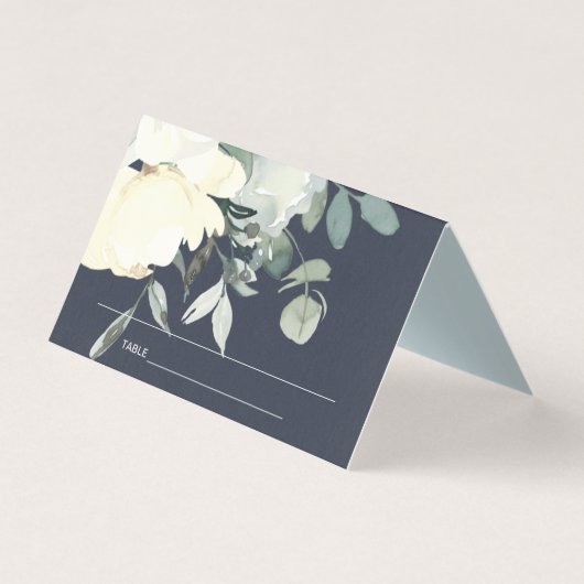 CARTE DE PLACE MARINE FLORALE BLANCHE PREMIÈRE COM (Front)