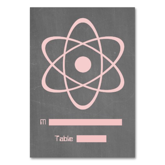 Carte de place Pink Atomic Chalkboard (Par défaut)
