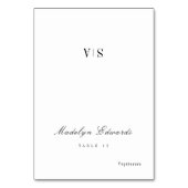 Carte de place pliable minimale monogramme sophist (Par défaut)