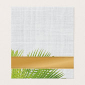 Carte de place pour la feuille de palme tropicale (Extérieur déplié)