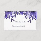 Carte de place pour le feuillage bleu violet (Devant)