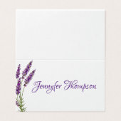 Carte de place Provence violette lavander (Outside Unfolded)