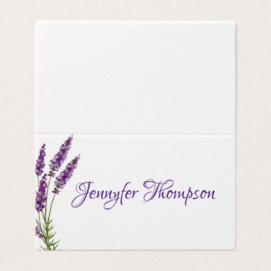 Carte de place Provence violette lavander (Outside Unfolded)