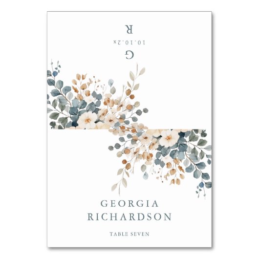 Carte de place Soft Muet Tone Terme Floral Waterco (Par défaut)