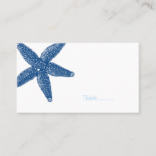 Carte de place Starfish Seashell (Devant)