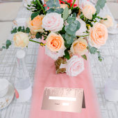 Carte De Placement 100e anniversaire rose or parties scintillant rose