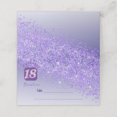Carte De Placement 18e anniversaire Parties scintillant violette Cart (Extérieur déplié)