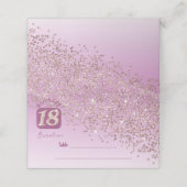 Carte De Placement 18e anniversaire Rose Parties scintillant d'or (Extérieur déplié)