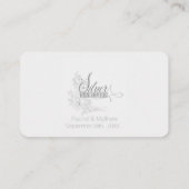 Carte De Placement 25e Anniversaire de Mariage Argent avec Roses Blan (Dos)