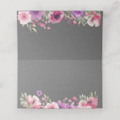 Carte De Placement 25e anniversaire de Mariage Roses d'aquarelle (Intérieur déplié)