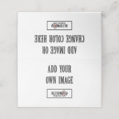 Carte De Placement 2x3.5" Carte pliée pour nourriture/place (Extérieur déplié)