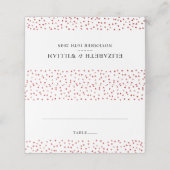Carte De Placement 40e Anniversaire de Mariage Cœurs Rubis (Extérieur déplié)