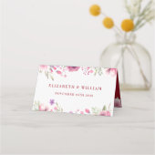 Carte De Placement 40e Anniversaire de Mariage Roses Aquarelle (Dos)