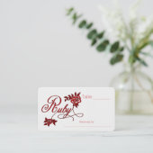 Carte De Placement 40e anniversaire de Ruby avec des roses blanches (Debout devant)