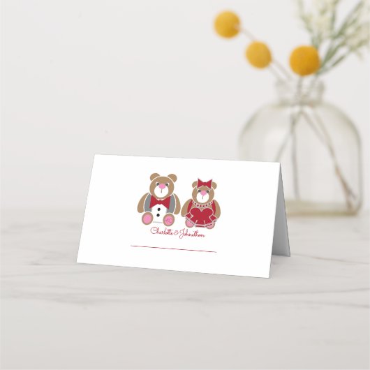 Carte De Placement 40e anniversaire du mariage de rubis (Devant)