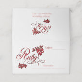 Carte De Placement 40e Fête du Ruby aux Roses Blanches (Extérieur déplié)