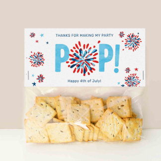 Carte De Placement 4 juillet Anniversaire Treat Bag Toppers