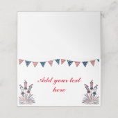 Carte De Placement 4 juillet Bunting & Firecrackers (Extérieur déplié)