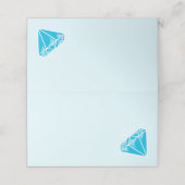 Carte De Placement 4e anniversaire mariage bleu topaz gems graphique (Extérieur déplié)