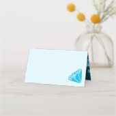 Carte De Placement 4e anniversaire mariage bleu topaz gems graphique (Dos)