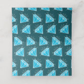 Carte De Placement 4e anniversaire mariage bleu topaz gems graphique (Intérieur déplié)