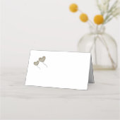 Carte De Placement 50e anniversaire de mariage d'or ballons cardiaque (Dos)