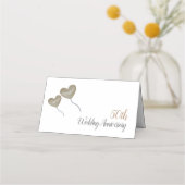 Carte De Placement 50e anniversaire de mariage d'or ballons cardiaque (Devant)