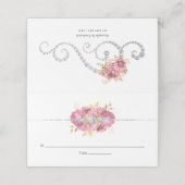 Carte De Placement 60e anniversaire de Mariage de diamant (Extérieur déplié)