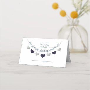 Carte De Placement 65e saphir mariage anniversaire bunting