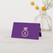 Carte De Placement 6th amethyst wedding anniversary purple (Dos)